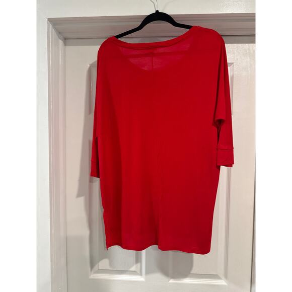 Express Rayon Red Top Size Medium - Picture 3 of 9